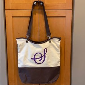 NWOT Thirty One Large Canvas Crew Carry-All Tote